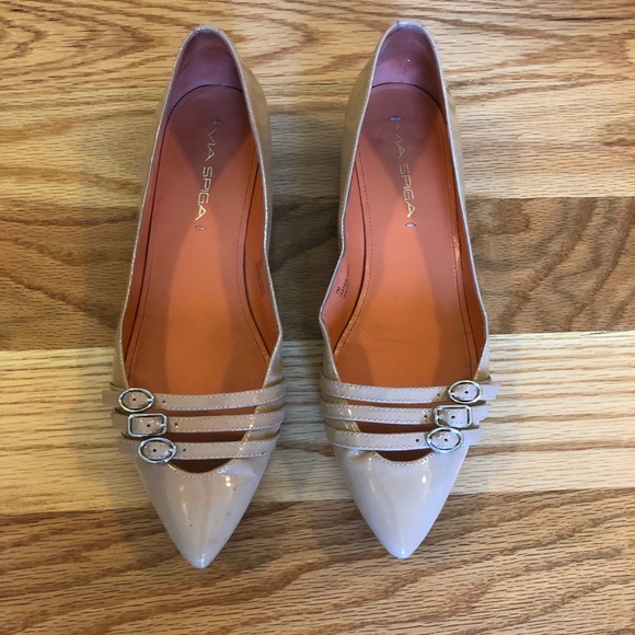 Via Spiga Shoes - Via Spiga nude patent leather flats